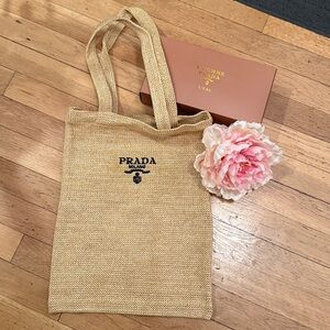 PRADA Milano Beige Woven Tote - NIB